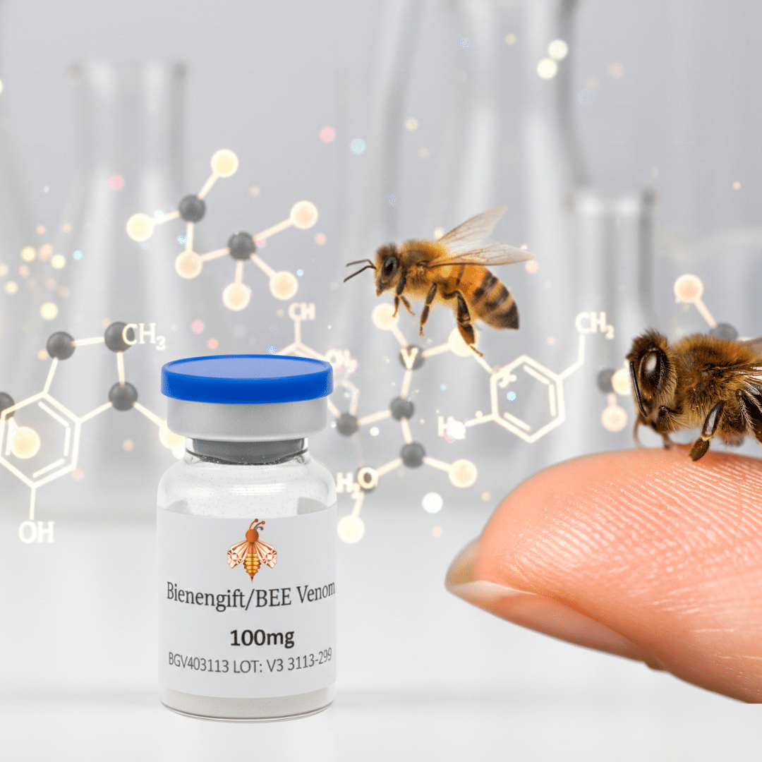 Bienengift-Pulver 100 mg im versiegelten Glastiegel, laborgeprüft
