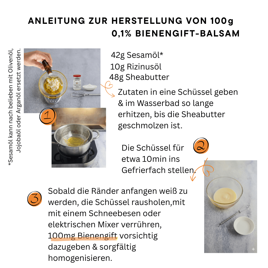 DIY Anleitung zur Herstellung von eigeneren Bienengift-Kosmetik
